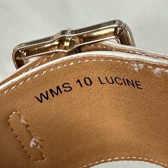 DV Dolce Vita Lucine Buckle Strap Espadrille Wedge Sandals Ivory - Picture 6 of 10